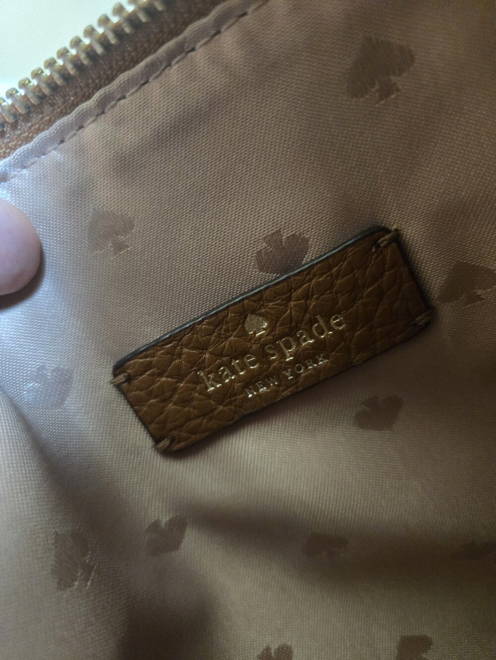 Kate Spade Brown Pebbled Leather Crossbody with Gold Logo - Picture 11 of 14